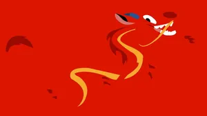 Mulan Is Ready For Battle, Riding Into Action On Her Faithful Dragon Wallpaper