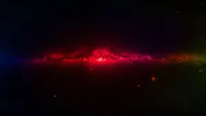 Multicolor Aurora Across The Galaxy Wallpaper