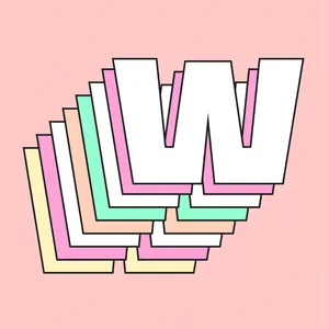 Multicolor Overlays Letter W Wallpaper