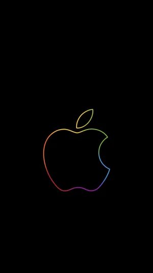 Multicolored Apple Logo Iphone Xs Wallpaper
