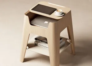 Multifunctional Laptop And Coffee Bedside Table Wallpaper