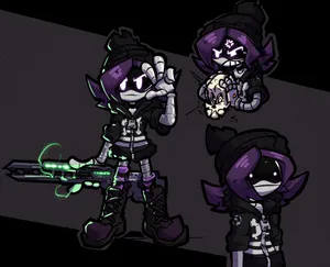 Murder Drones Character Trio Wallpaper