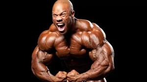 Muscular Bodybuilder Intensity Wallpaper