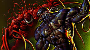 Muscular Cool Venom Vs Carnage Art Wallpaper