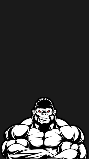 Muscular Gorilla Iphone Wallpaper
