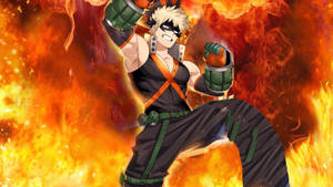 Muscular Katsuki Bakugou Wallpaper