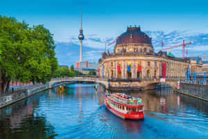 Museum Island Blue-tinted Photo Wallpaper