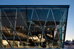 Museum Of Flight_ Space Gallery_ Exterior Twilight Wallpaper