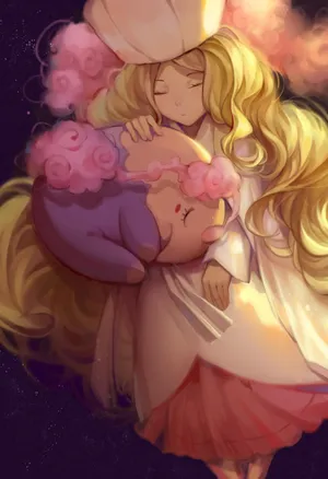 Musharna Sleeping With Trainer Wallpaper