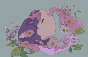 Musharna With Flowers Wallpaper