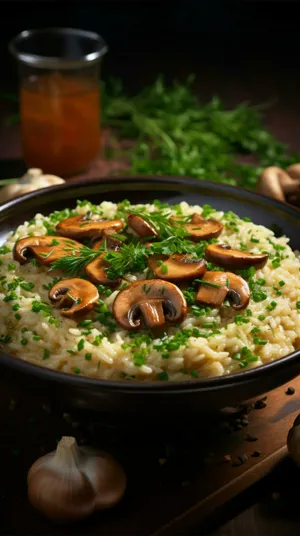Mushroom Risotto Deliciousness Wallpaper