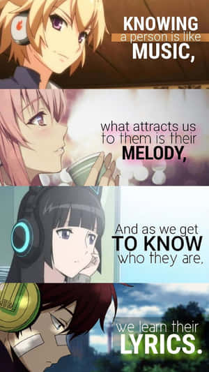 Music Anime Quotes Collection Wallpaper