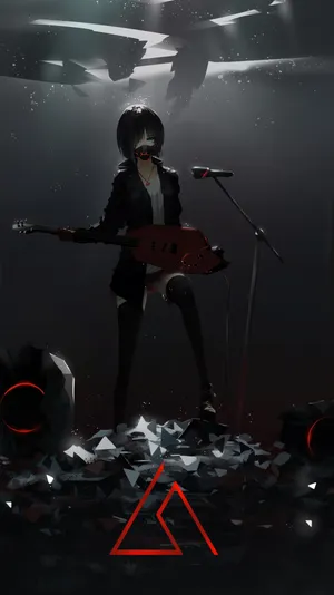 Music Anime Rock Girl Wallpaper