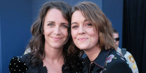 Music Artist Brandi Carlile Alongside Catherine Carlile Wallpaper