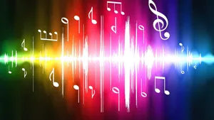 Music Notes And Notes On A Colorful Background Wallpaper