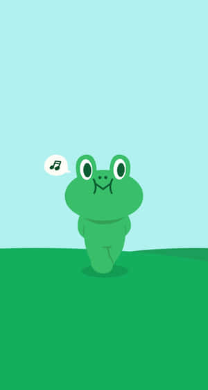 Musical Froggy Cartoon Wallpaper