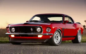 Mustang Hd Boss 302 Red Wallpaper