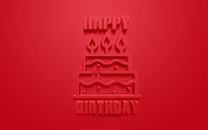 My Birthday Greeting In Red Wallpaper