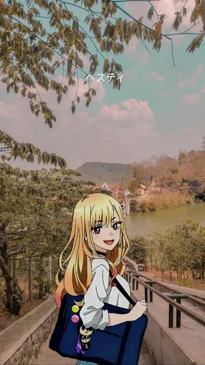 My Dress Up Darling Smiling Marin Wallpaper