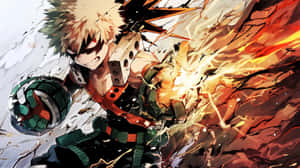 My Hero Academia Bakugoin Action Wallpaper