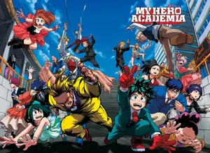 My Hero Academia Characters Action Pose Wallpaper