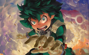 My Hero Academia Deku Action Pose Wallpaper