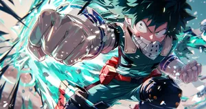 My Hero Academia Deku Power Punch Wallpaper