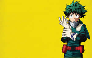 My Hero Academia Deku Ready For Action Wallpaper