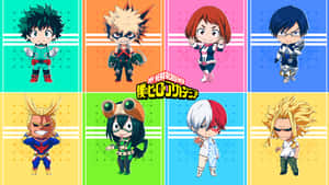 My Hero Academia Ipad Chibi Characters Wallpaper