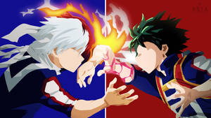 My Hero Academia Izuku And Shoto Wallpaper