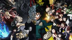 My Hero Academia Laptop With Villains Wallpaper