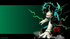 My Hero Academia's Deku In Full Cowling Mode Wallpaper