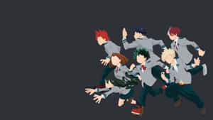 My Hero Academia Studentsin Action Wallpaper