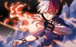 My Hero Academia Todoroki Fire Hands Wallpaper