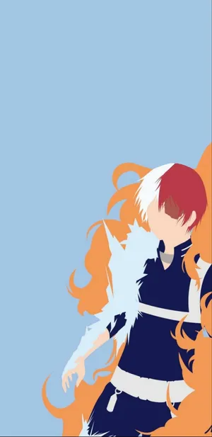 My Hero Academia Todoroki Minimal Anime Wallpaper