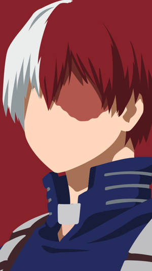 My Hero Academia Todoroki Minimalist Close-up Wallpaper