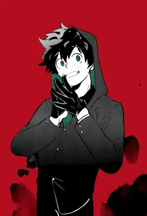 My Hero Academia Villain Deku In Hoodie Wallpaper