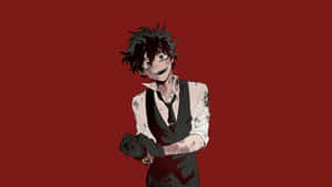 My Hero Academia Villain Deku Red Aesthetic Wallpaper