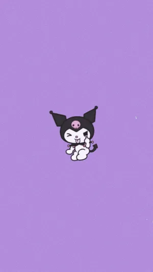 My Melody Bat Costume Purple Background Wallpaper