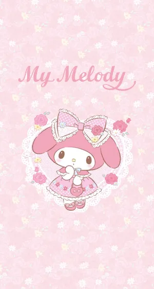 My Melody In A Pink Dress Enjoying A Beautiful Day Wallpaper