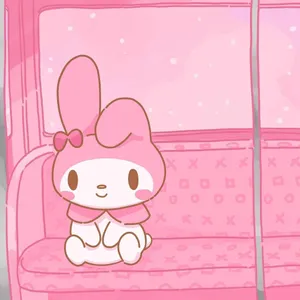 My Melody Pink Bus Ride Wallpaper
