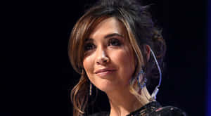 Myleene Klass Strikes A Pose At An Outdoor Photoshoot Wallpaper