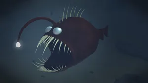 Mysteries Of The Deep - Luminescent Anglerfish Wallpaper