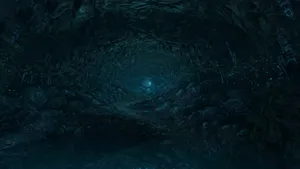 Mysterious And Alluring Dark Underground Tunnel Wallpaper