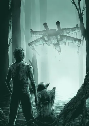 Mysterious And Enchanted Forest In Dagobah Wallpaper