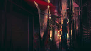 Mysterious And Intriguing Dark Alleyway Wallpaper