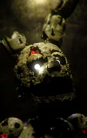 Mysterious And Menacing Springtrap In Shadows Wallpaper