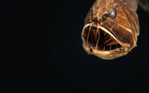Mysterious Anglerfish Lurking In The Depths Wallpaper
