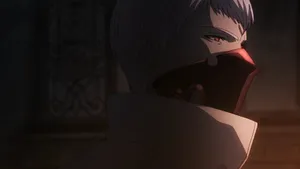 Mysterious Anime Character Glance Wallpaper