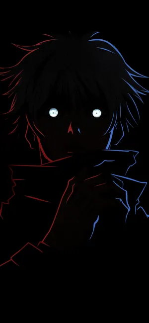 Mysterious Anime Character Glowing Eyes Wallpaper